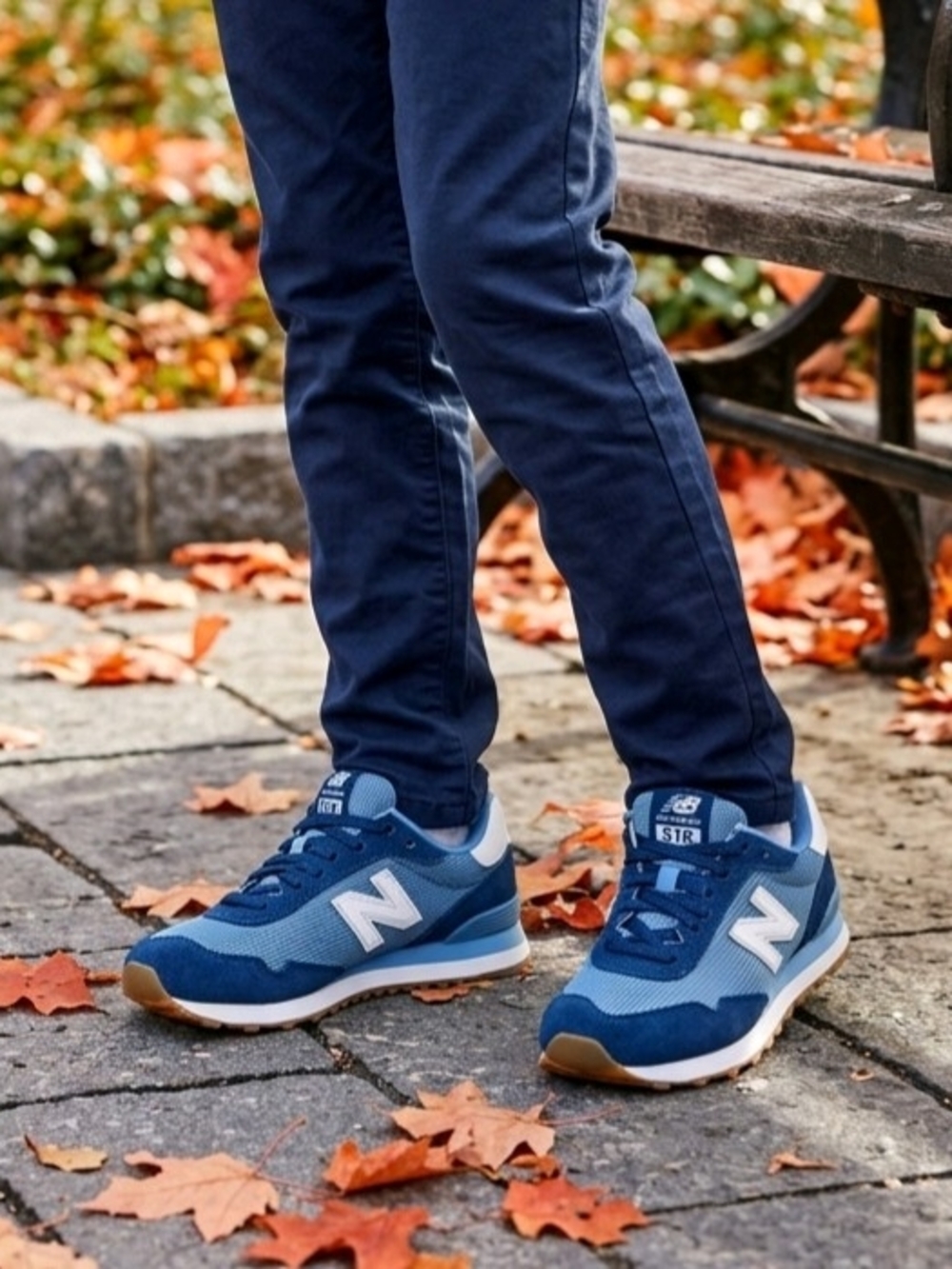 New Balance 515 v3 Blue Kids' Sneakers Breathable Mesh Uppers Lace Up Closure Y3